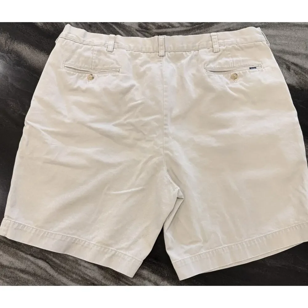 Polo Ralph Lauren Classic Fit Pleated Shorts Mens 40 Beige Khaki Casual Golf